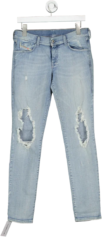 Diesel Blue Ripped Skinny Jeans W30