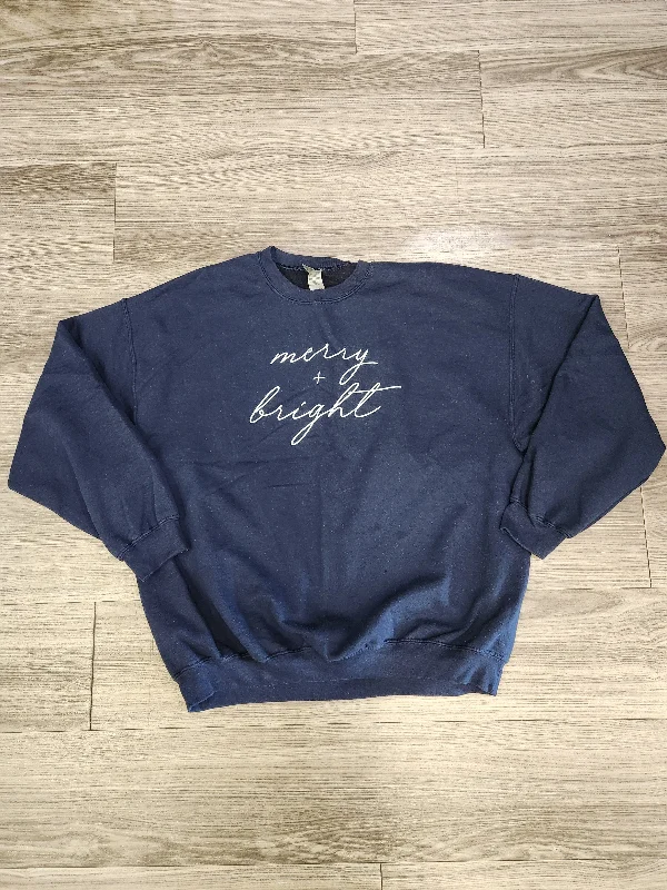 Sweatshirt Crewneck By Gildan In Navy, Size: Xl